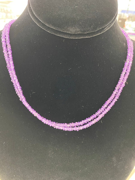 Double Strand Amethyst Bead