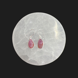 Sterling Silver Pink Sapphire Earrings