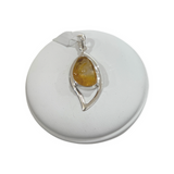 Citrine Rough Pendant Sterling Silver