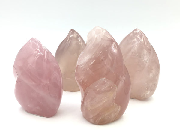 Rose Quartz Flame Shape