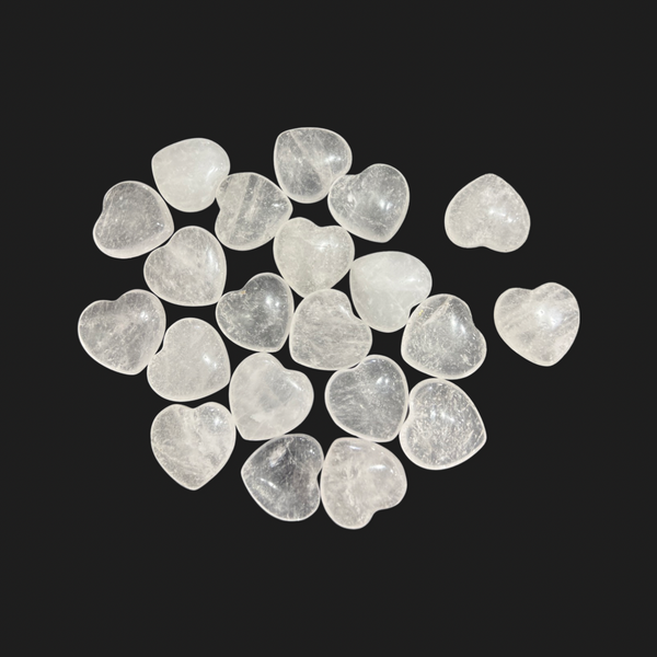 Clear Quartz Hearts Small