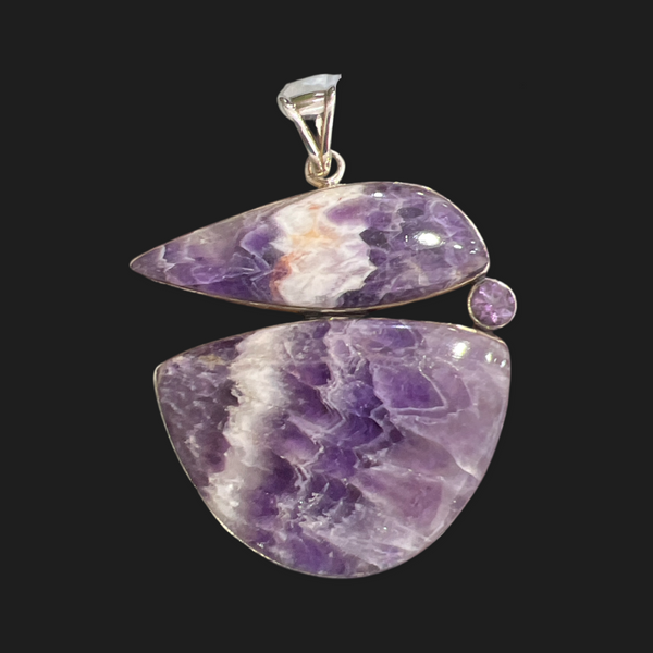 Chevron Amethyst Pendant