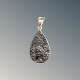 Sterling Silver Black Tourmaline Pendant