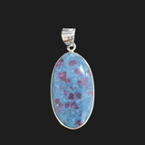 Sterling Silver Ruby In Kyanite Pendant