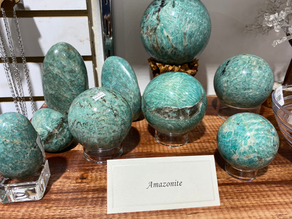 Graphic Amazonite Spheres