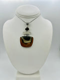 Polychrome Jasper,Smoky Quartz,Clear Quartz Pendant