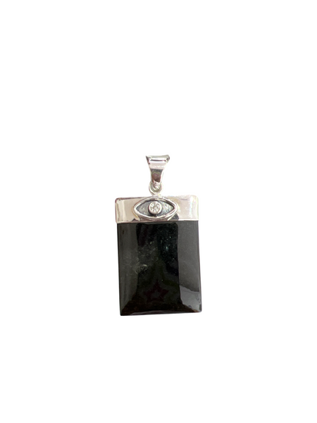 Faceted Black Onyx Pendant