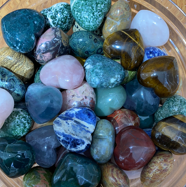 Gemstone Large Hearts Mixed Stones