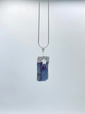 Kyanite With Amethyst (Silver Cap) Pendants