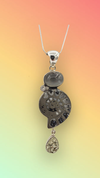 Pyrite Ammonite Pendant