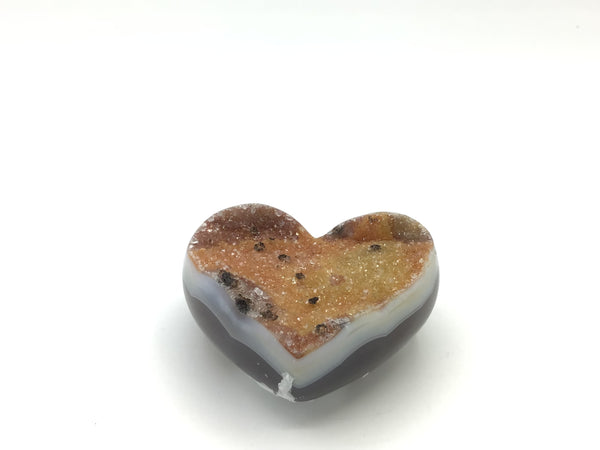 Druzy Agate Puffed Heart