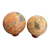 Red Graphic Feldspar Sphere