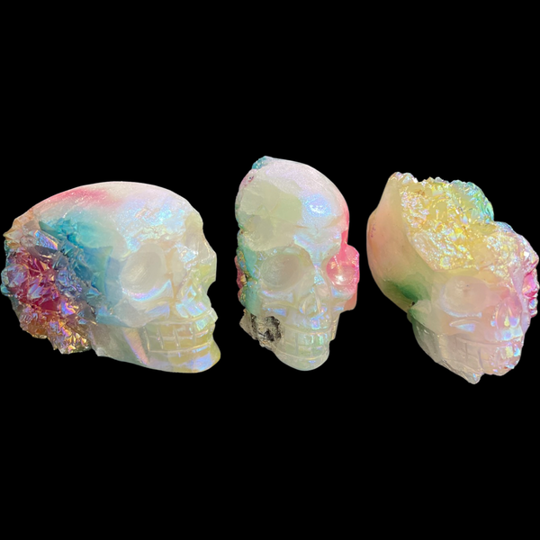 Aura Quartz Skulls