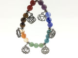 7 Chakra Beaded Bracelets (Stainless Steel)