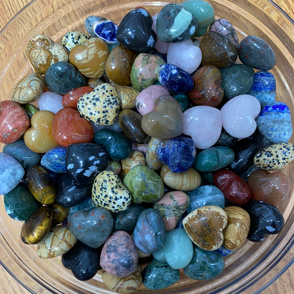 Gemstone Small Hearts Mixed Stones