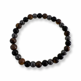 Tiger’s Eye,Black Obsidian,Hematite Beaded Bracelets