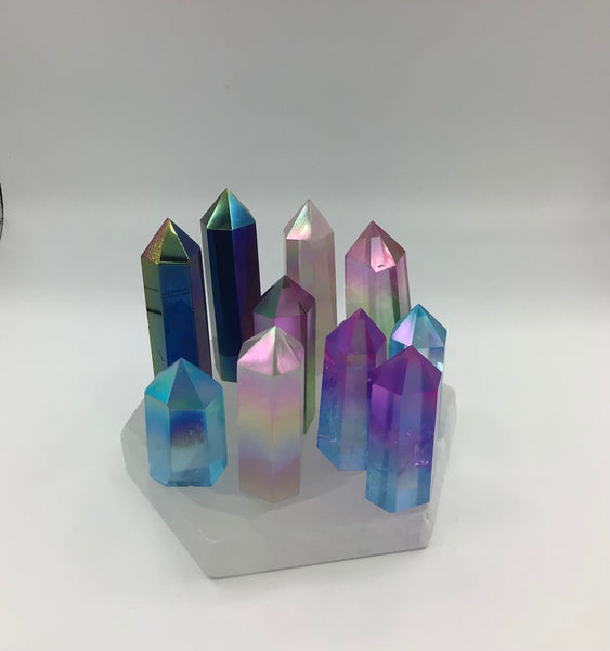 Aura Quartz Standing Points