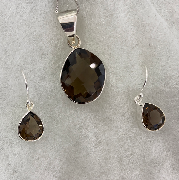 Sterling Silver Smoky Quartz Set