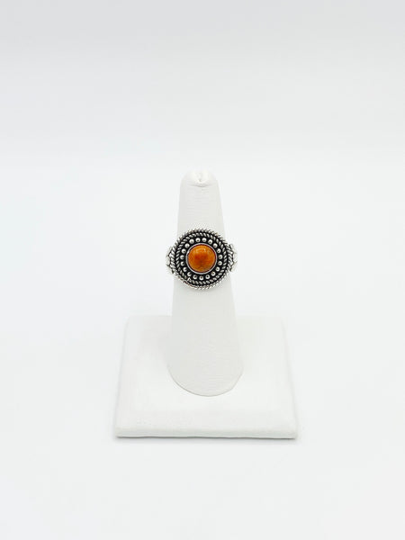 Sterling Silver Sponge Coral Ring