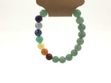 Green Aventurine w/ 7 Chakra Beaded Bracelets