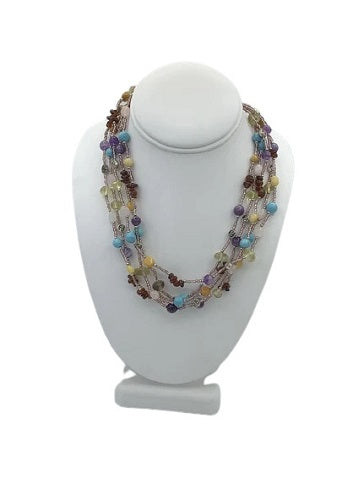 Multi Stone Necklace (15F33)